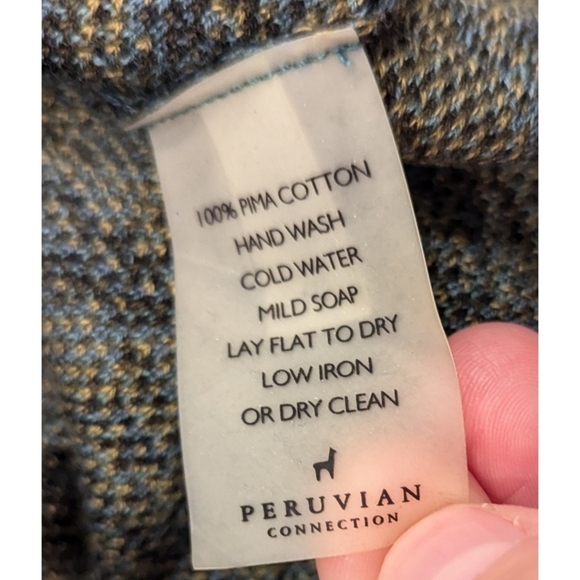 Peruvian Connection Kashmiri 100% Pima Cotton Knit Dress Size XS - Picture 5 of 6